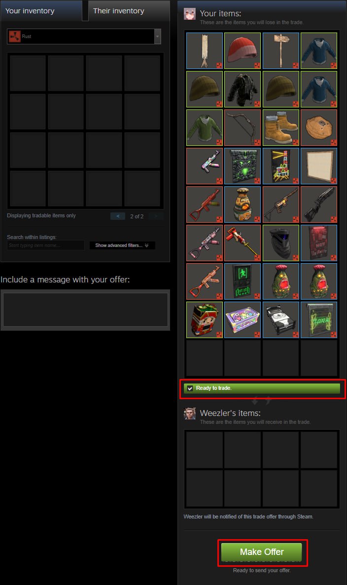 Trade verification step 2